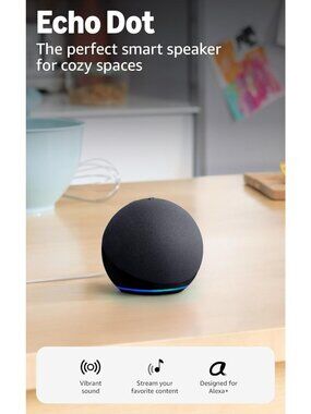 Vibrant Smart Speaker for Alexa - Perfect for Bedrooms, Dining Rooms & Offices